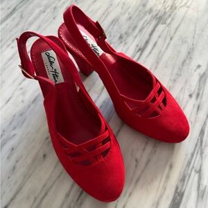 Chic Red Slingback Heels by Lulu Hun